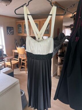 My Michelle elegant gown with black rhinestones